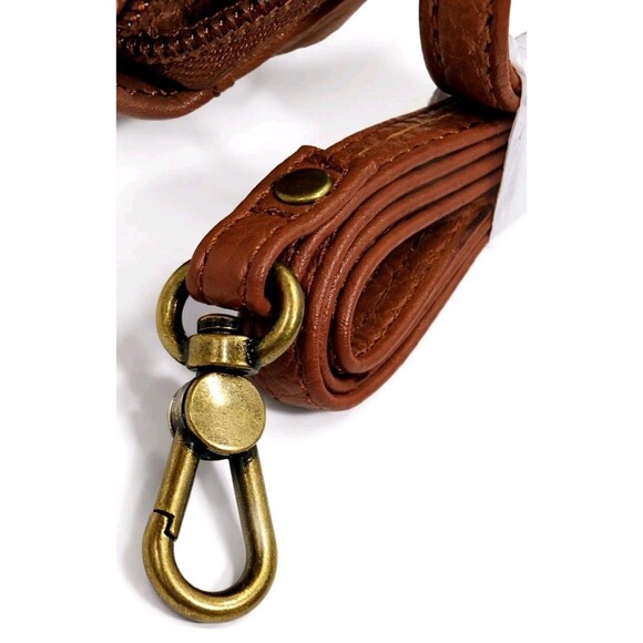 The Sak Iris Smartphone Leather Crossbody Wallet Vintage Brown Floral NWT New - Picture 7 of 16